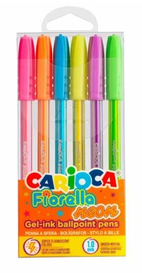 Στυλό Carioca Fiorella Neon Σετ 6 Χρώματα