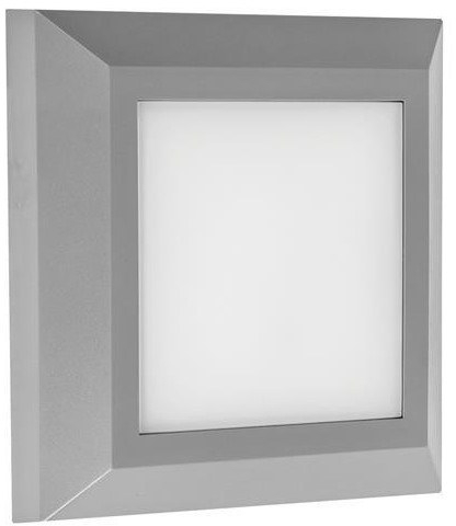 Απλίκα Φωτιστικό Τοίχου LED 3W 3CCT IP65 25x25cm Slim Pro Eurolamp-145-52086-Γκρι 145-52086