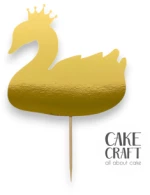 Cake Topper Χάρτινο Χρυσό Κύκνος