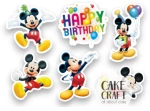 Βρώσιμα σχέδια Mickey's Birthday - 6τμχ