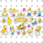 Βρώσιμα σχέδια Simpsons Homer - 20τμχ