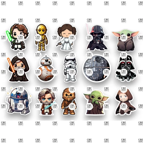 Βρώσιμα σχέδια Star Wars - 15τμχ