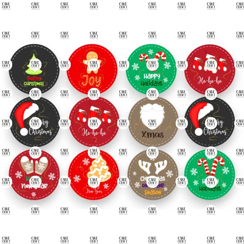 Βρώσιμα σχέδια Christmas v3 - 12τμχ