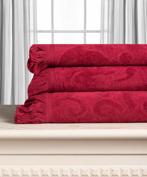 Βαμβακερή ζακάρ πετσέτα ALICIA 520gsm (40cm x 60cm) κόκκινο - -