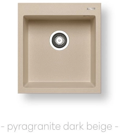 Pyramis Νεροχύτης Pyragranite Istros (46x50) 1B Dark Beige