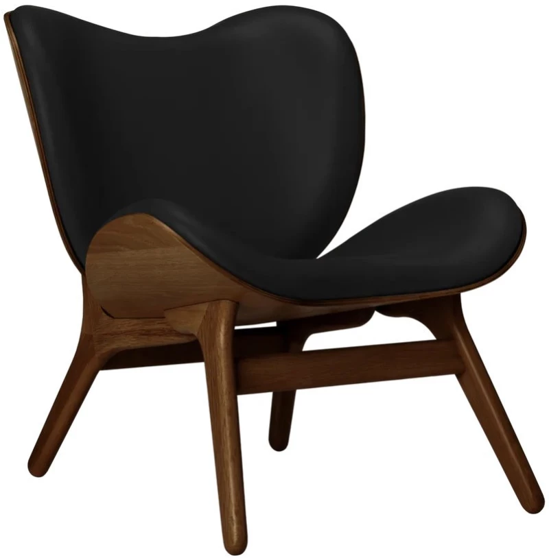 Πολυθρόνα A Conversation Piece Hope Leather 5700C5501-12 70x83x83cm Dark Oak Black