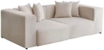 Καναπές Τριθέσιος Yolo 383EVN1245 222x110x89cm White