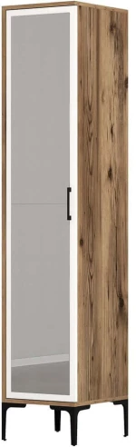 Ντουλάπα Μονόφυλλη Kumsal 845HCT5405 40x47,5x201,4cm Walnut-White Μονόφυλλη