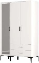 Ντουλάπα Τρίφυλλη Kumsal 845HCT5458 120x47,5x201,4cm White Τρίφυλλη