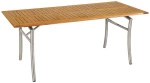 Τραπέζι Παραλ/μο Teak MAL-16 TEAK INOX 160x85x75cm Natural-Grey