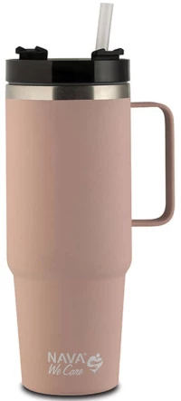 Ποτήρι - Θερμός Με Καλαμάκι We Care 10-016-100 900ml Pink Nava
