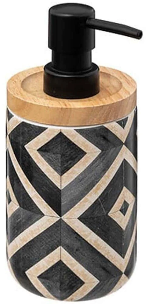 Δοχείο Κρεμοσάπουνου Canvas 174907Β 7,7x7,7x18,5cm Multi Marva Κεραμικό