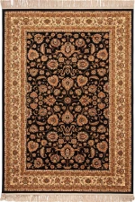 Χαλί Isfahan 3783B Black-Cream Βιοκαρπέτ 200X250cm