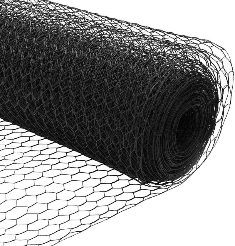 vidaXL Εξάγωνος Φράχτης Γκρίζος Γκρι 1.2 x 10 m Ατσάλι
