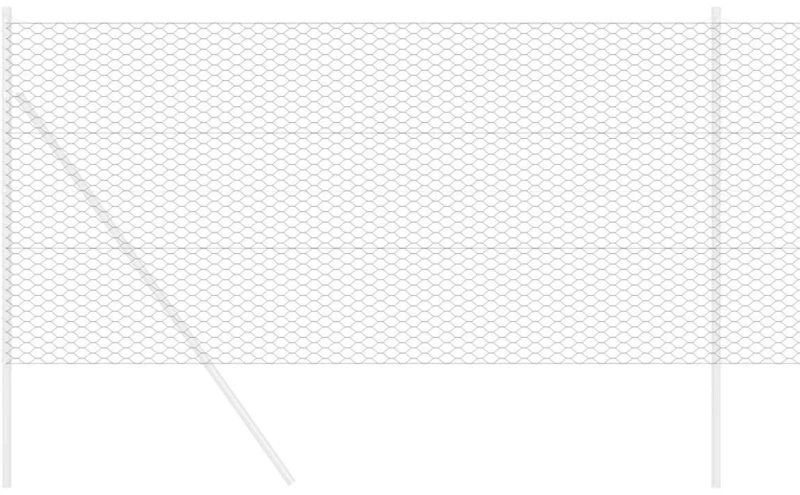 vidaXL Εξάγωνος Φράχτης Γκρίζος Γκρι 1 x 50 m Ατσάλι