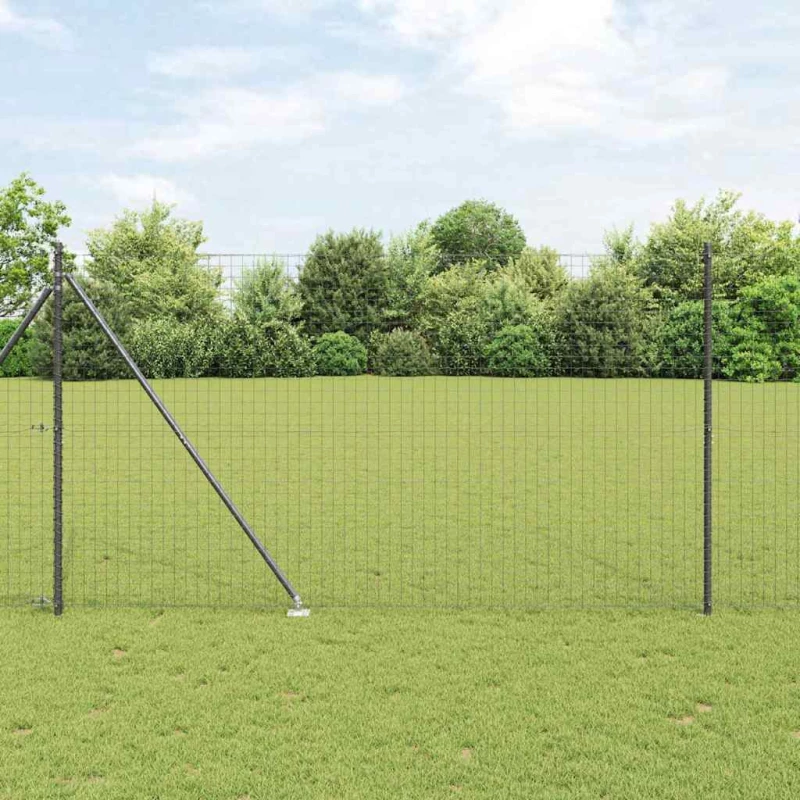 vidaXL Στηθαία με Άκρο 26 τεμ Ø32 mm 180 cm Γαλβανισμένο Ατσάλι