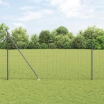 vidaXL Στηθαία με Άκρο 26 τεμ Ø32 mm 180 cm Γαλβανισμένο Ατσάλι
