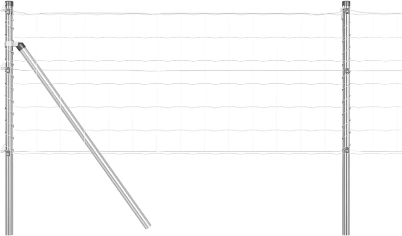 vidaXL Ευρωπαϊκό Φράχτη με 13 Πό/posts 0.8x25 m Γαλβανισμένος Χάλυβας