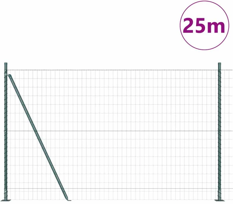 vidaXL Φράχτης Ευρώπης με 13 Φλάντζες 1.2x25 μ Γαλβανισμένος Χάλυβας