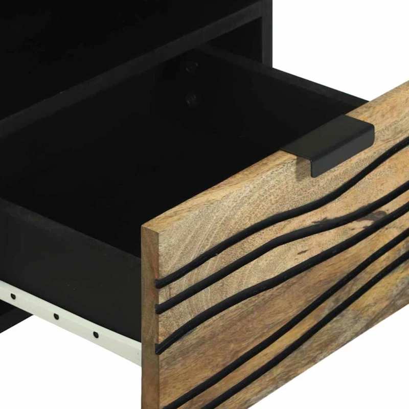 vidaXL Κομοδίνο - 40 x 33 x 46 cm, Σταθερό Κρεβάτι από Μάνγκο