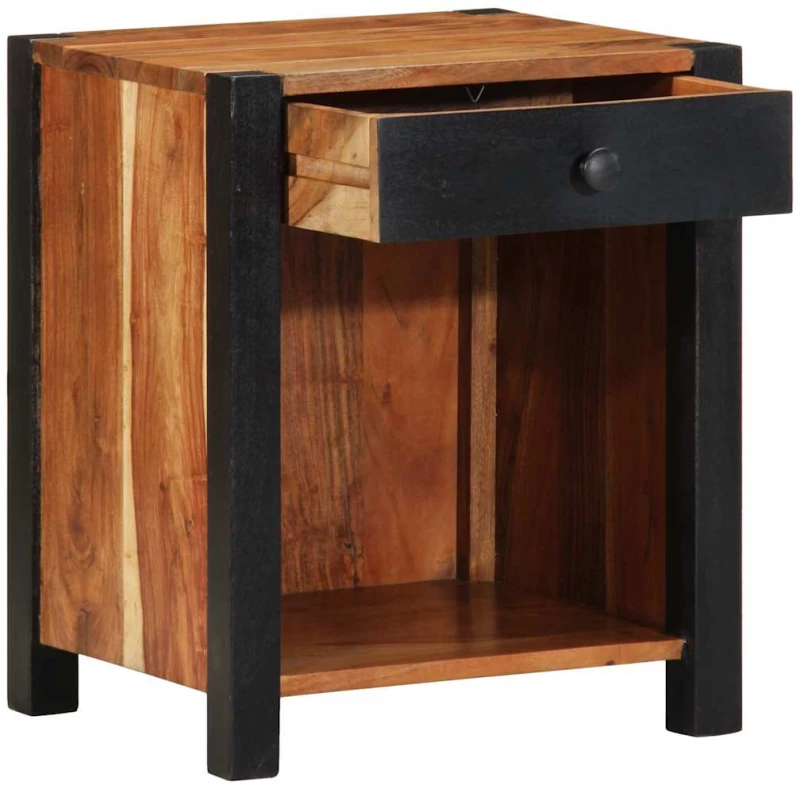 vidaXL Κομοδίνο 40x35x50 εκ. Μασίφ Ξύλο Ακακίας