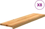 vidaXL Πατάκια Σκάλας 8 τεμ. Ανοιχτό Καφέ 100x25x2 cm Ξύλο Δρυός