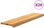 vidaXL Πατάκια Σκάλας 20 τεμ. Ανοιχτό Καφέ 100x25x2 cm Ξύλο Δρυός