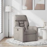 vidaXL Πολυθρόνα Ανακλινόμενη Taupe Υφασμάτινη