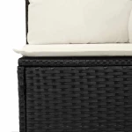 vidaXL Σετ Σαλονιού Κήπου 9 pcs Μαύρος, λευκός Μεγάλο