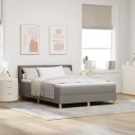 vidaXL Κρεβάτι Box Spring με Στρώμα Ταμπά - 140x200 εκ., Υφασμάτινο