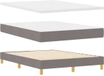 vidaXL Κρεβάτι Box Spring με Στρώμα Ταμπά - 140x200 εκ., Υφασμάτινο