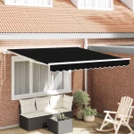 vidaXL Αυτόματη Ανθρώπινη Σκέπη Μαύρη 350x250 εκ