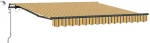 vidaXL Αυτόματη Ανασυρόμενη Τέντα με LED Ριγέ 300x250 εκ
