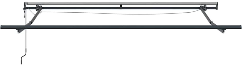 vidaXL Αυτόματη Ανασυρόμενη Τέντα με LED Ριγέ 300x250 εκ