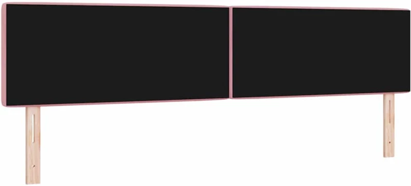 vidaXL LED Κεφαλάρι με Κρύσταλλα Ραμμένα, Ροζ 100 cm Βελούδο