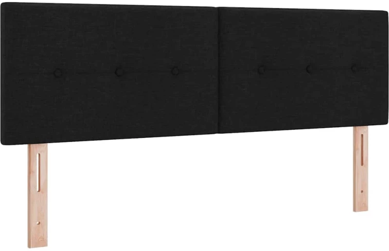 vidaXL Κεφαλάρι LED με Κουμπιά Μαύρο 80 cm - Υφασμάτινο