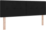 vidaXL Κεφαλάρι LED με Κουμπιά Μαύρο 80 cm - Υφασμάτινο