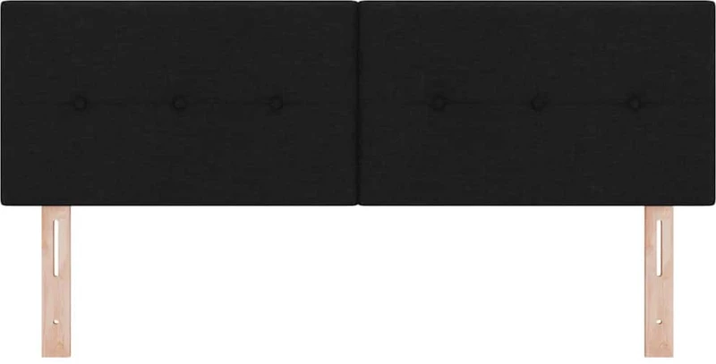 vidaXL Κεφαλάρι LED με Κουμπιά Μαύρο 80 cm - Υφασμάτινο