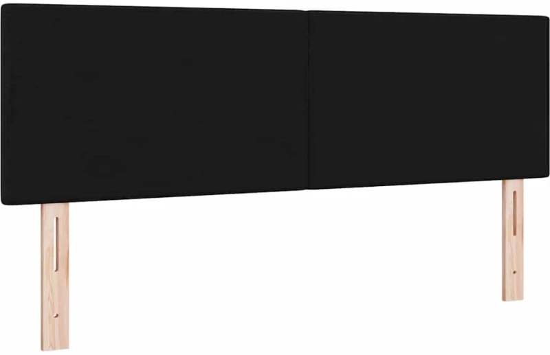 vidaXL Κεφαλάρι LED με Κουμπιά Μαύρο 80 cm - Υφασμάτινο