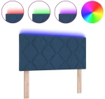 Μπλε LED Κεφαλάρι με Σχεδιασμό Διαμαντιών, 100 cm Υφάσματος