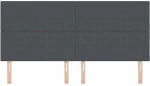 vidaXL LED Κεφαλάρι Σκούρο Γκρι 100 εκ Κορντούρα