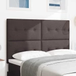 vidaXL Κεφαλάρι LED Σκοτεινό Καφέ 80 cm Υφασμάτινο