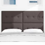 vidaXL Κεφαλάρι LED Σκοτεινό Καφέ 80 cm Υφασμάτινο