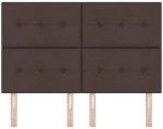 vidaXL Κεφαλάρι LED Σκοτεινό Καφέ 80 cm Υφασμάτινο