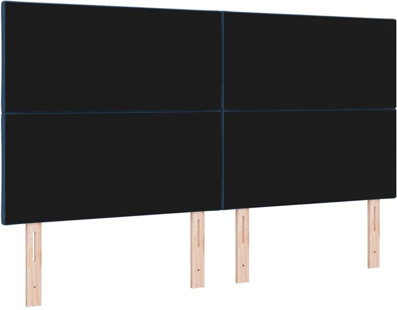 vidaXL LED Κεφαλάρι Σχεδίαση Διαμαντιών Μπλέ 180 cm Ύφασμα