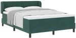 Κρεβάτι Box Spring με Στρώμα vidaXL Σκούρο Πράσινο 140x200 εκ Βελούδο