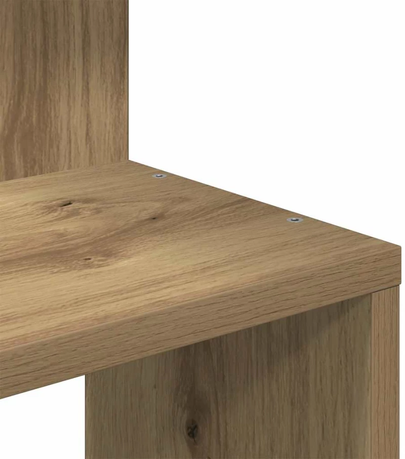 vidaXL Γωνιακό ράφι τοίχου Δρυς τεχνίτης 32x32x127,5 cm