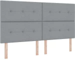 Κρεβάτι Box Spring με Ματράκι σε Ανοιχτό Γκρι, 180x200 εκ., Ύφασμα
