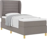 vidaXL Κρεβάτι Box Spring με Στρώμα Ταμπά 90x190 cm Υφάσματος