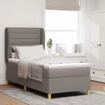 Κρεβάτι Box Spring vidaXL με Στρώμα Ταπέτο 90x200 εκ. Υφάσματος